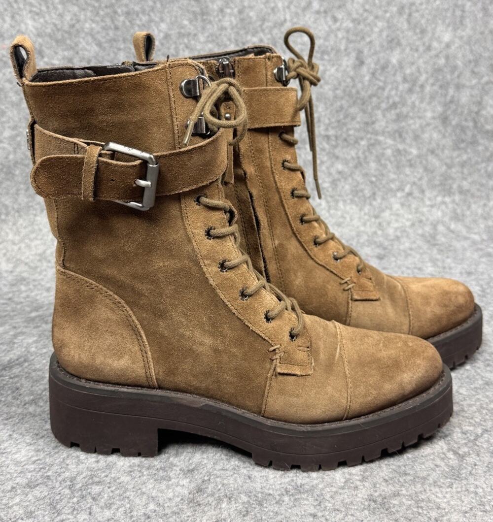 Sam Edelman Shoes Womens Size 5 Junip Brown Suede Combat Boots